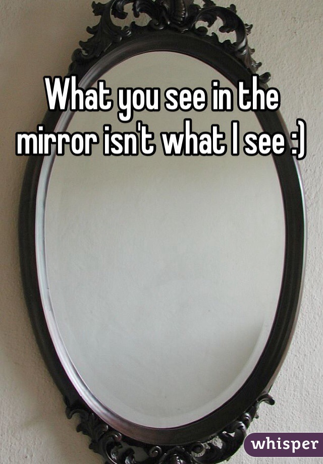 What you see in the mirror isn't what I see :)