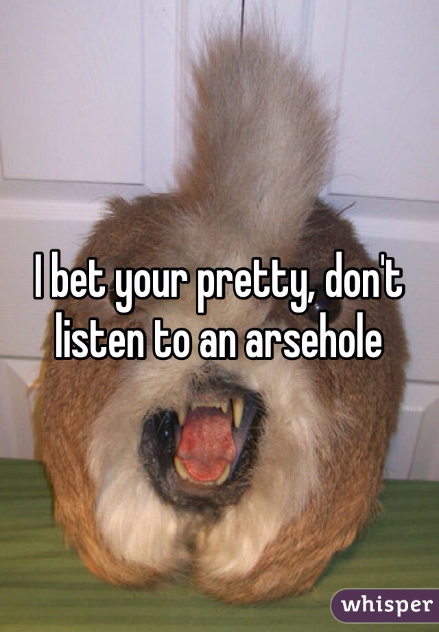 I bet your pretty, don't listen to an arsehole