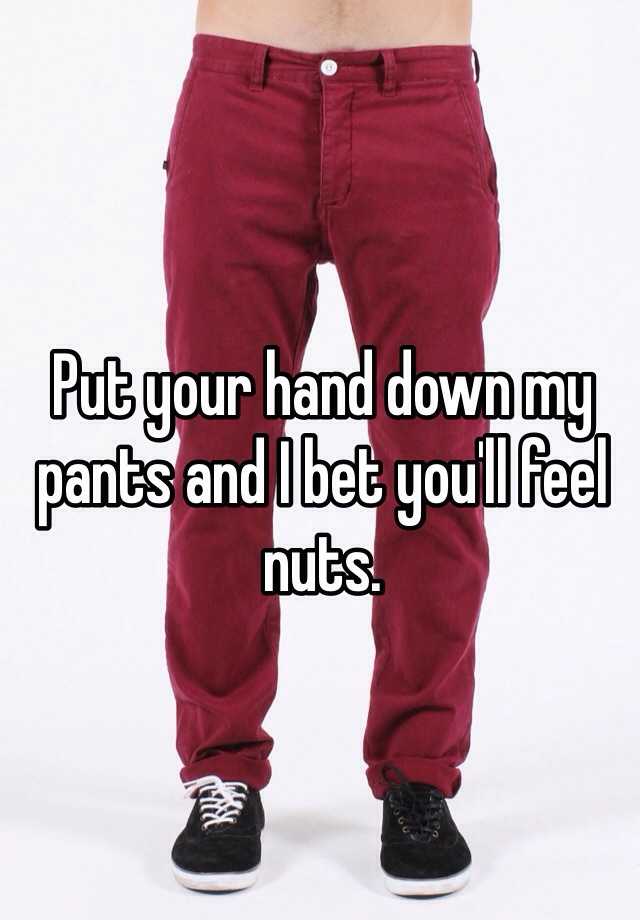 Put Your Hand Down My Pants And I Bet Youll Feel Nuts