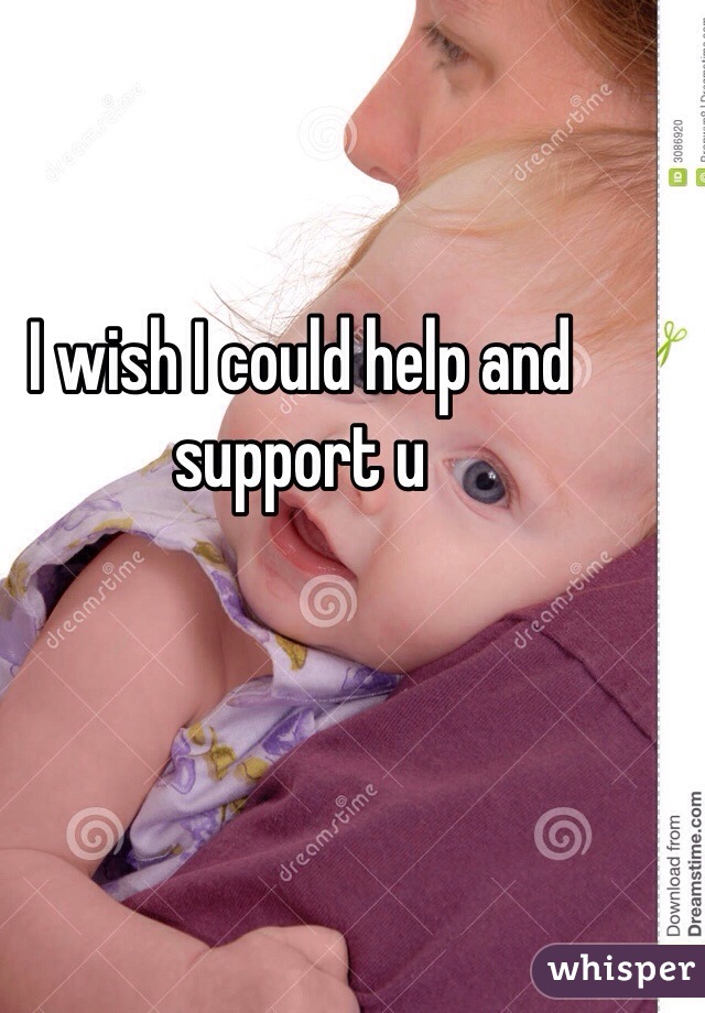 I wish I could help and support u