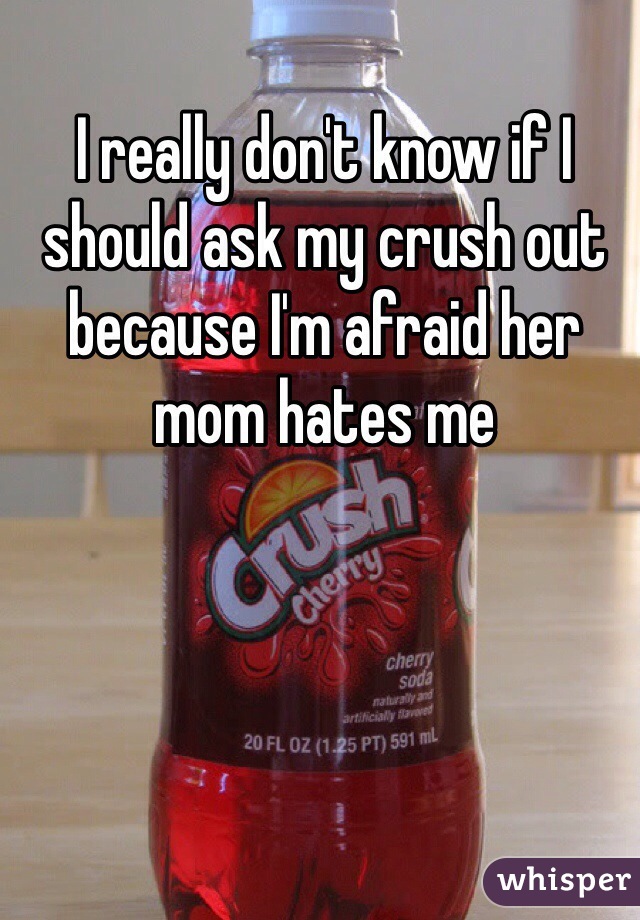 I really don't know if I should ask my crush out because I'm afraid her mom hates me