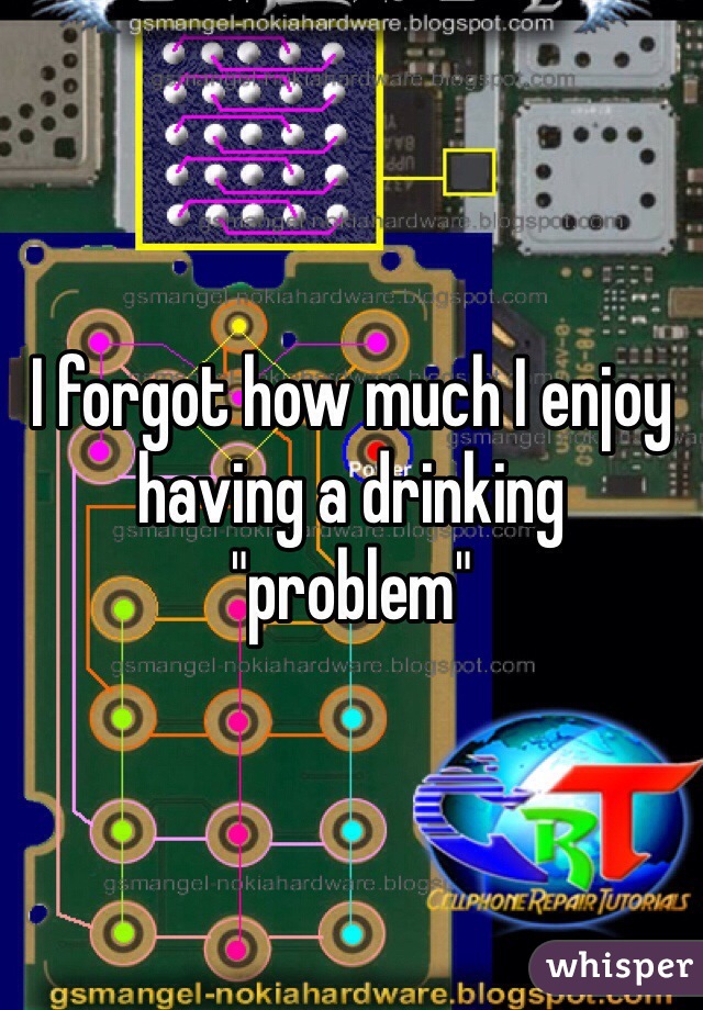I forgot how much I enjoy having a drinking "problem"