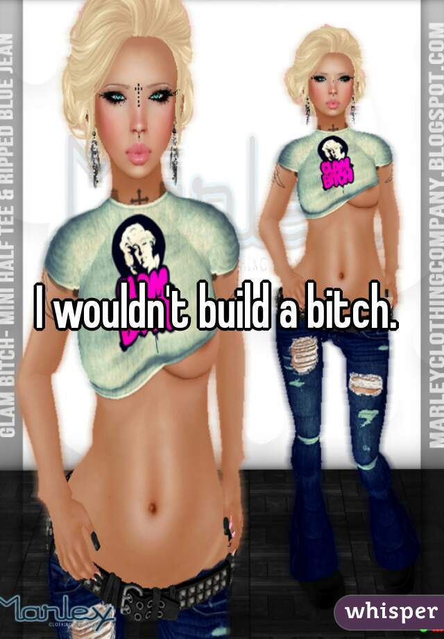 I wouldn't build a bitch. 