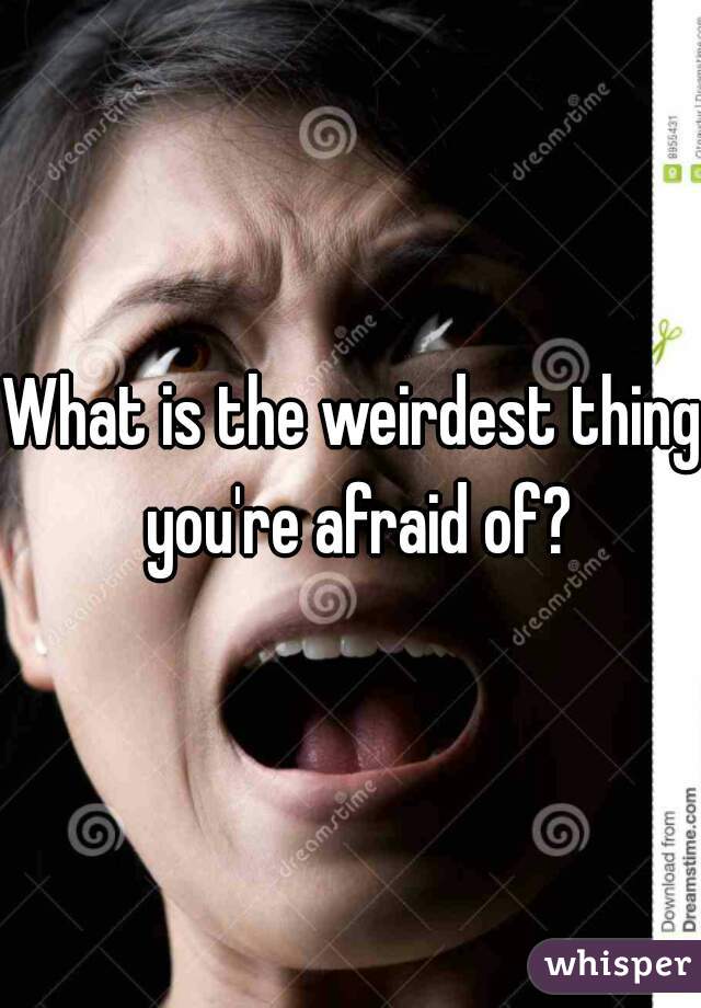 What is the weirdest thing you're afraid of?
