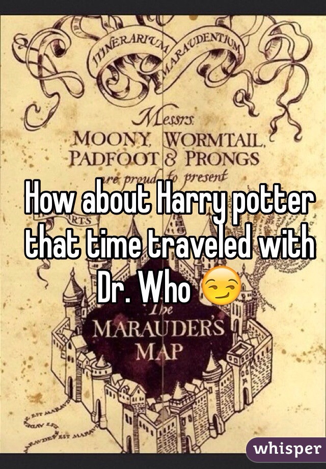 How about Harry potter that time traveled with Dr. Who 😏