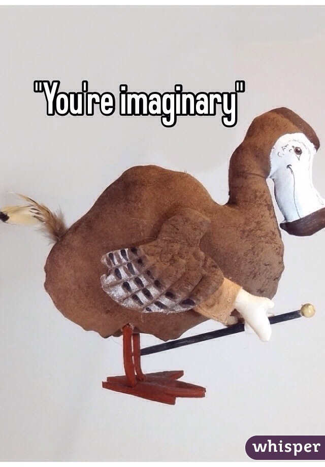 "You're imaginary" 