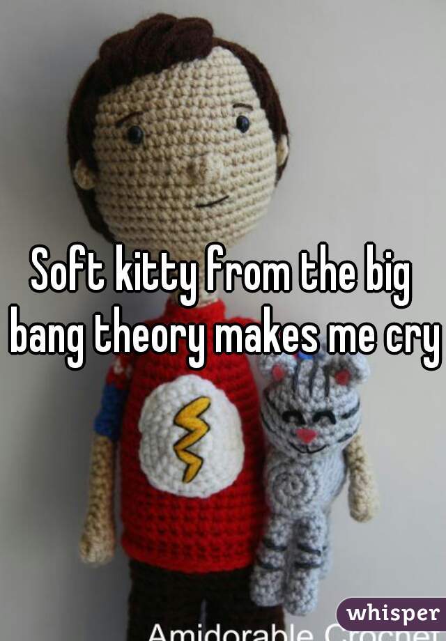 Soft kitty from the big bang theory makes me cry