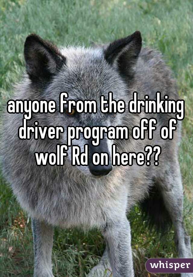 anyone from the drinking driver program off of wolf Rd on here??
