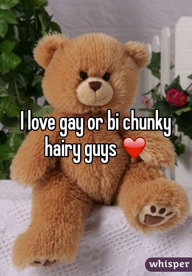 I love gay or bi chunky hairy guys ❤️