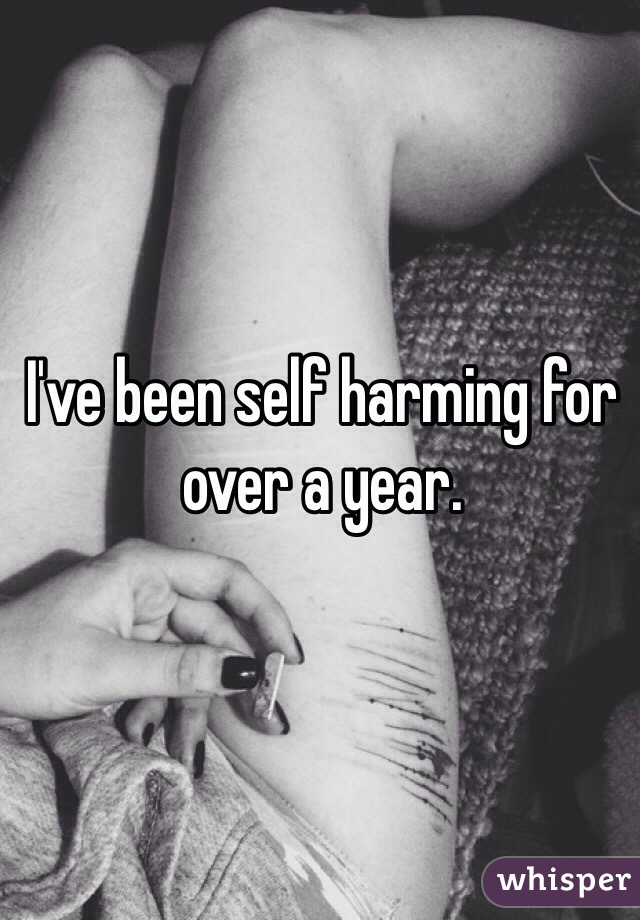 I've been self harming for over a year. 
