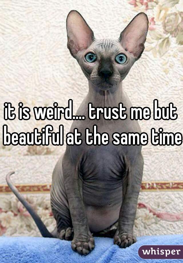 it is weird.... trust me but beautiful at the same time 