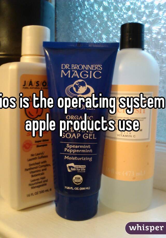 ios is the operating system apple products use 