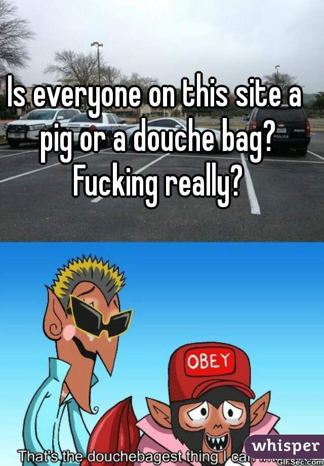 Is everyone on this site a pig or a douche bag? Fucking really?