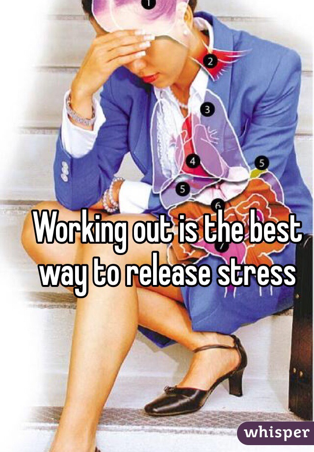 Working out is the best way to release stress
