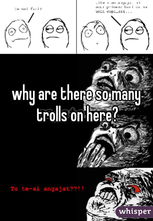 why are there so many trolls on here?