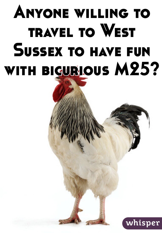 Anyone willing to travel to West Sussex to have fun with bicurious M25?