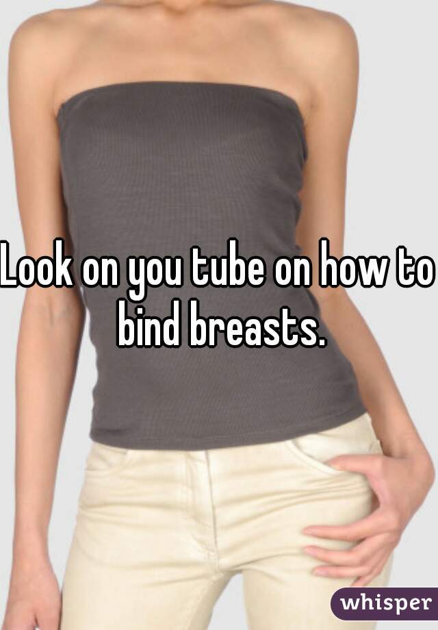 Look on you tube on how to bind breasts.