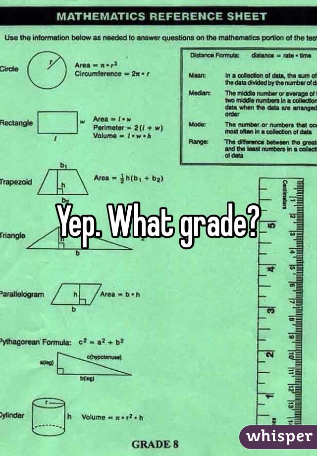 Yep. What grade?
