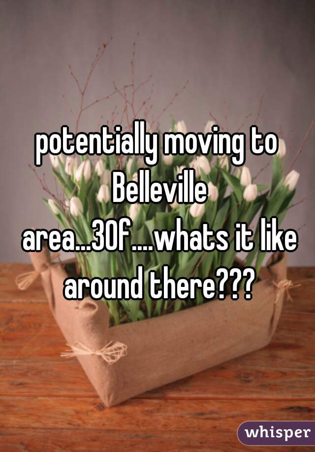potentially moving to Belleville area...30f....whats it like around there???