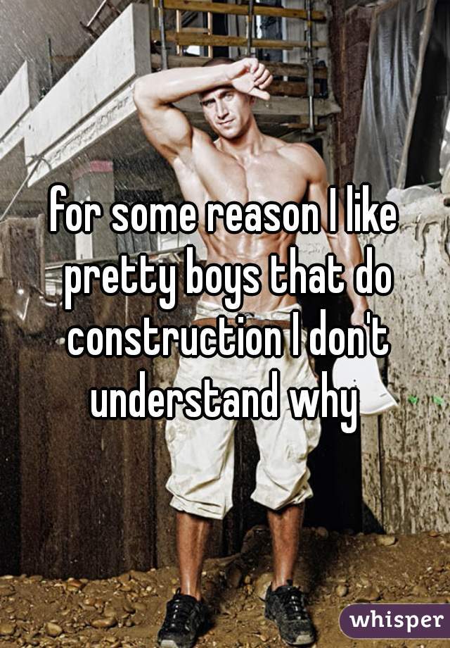 for some reason I like pretty boys that do construction I don't understand why 