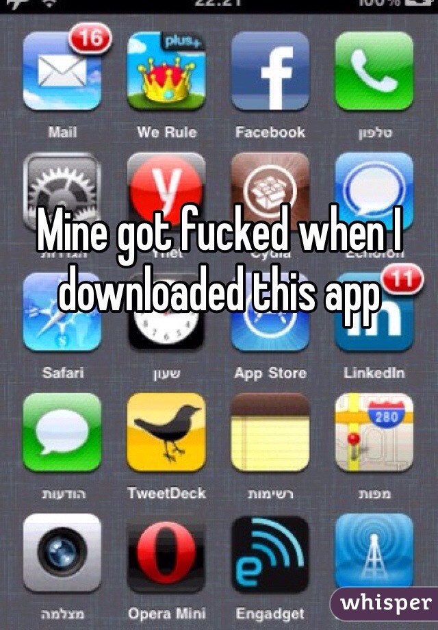 Mine got fucked when I downloaded this app