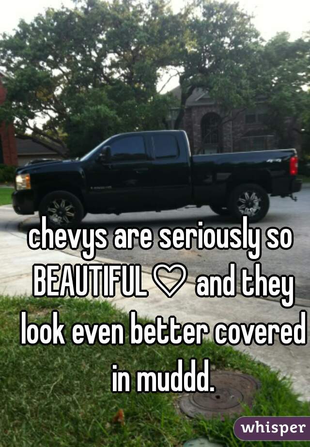 chevys are seriously so BEAUTIFUL♡ and they look even better covered in muddd.