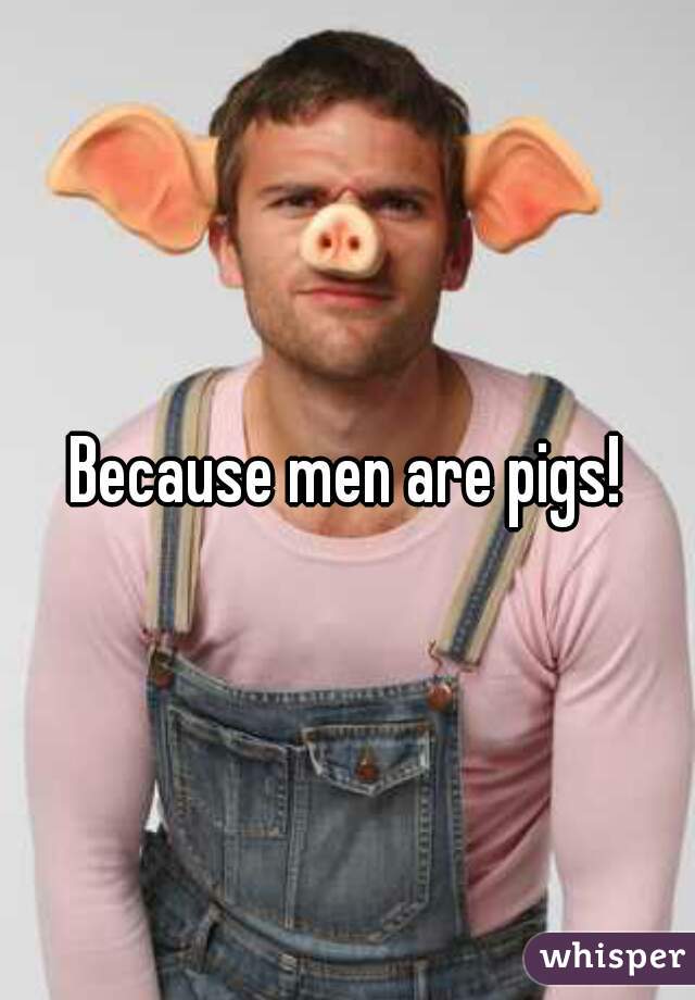 Because men are pigs!