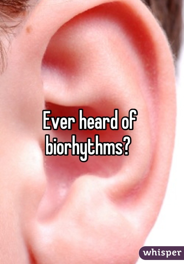 Ever heard of biorhythms? 