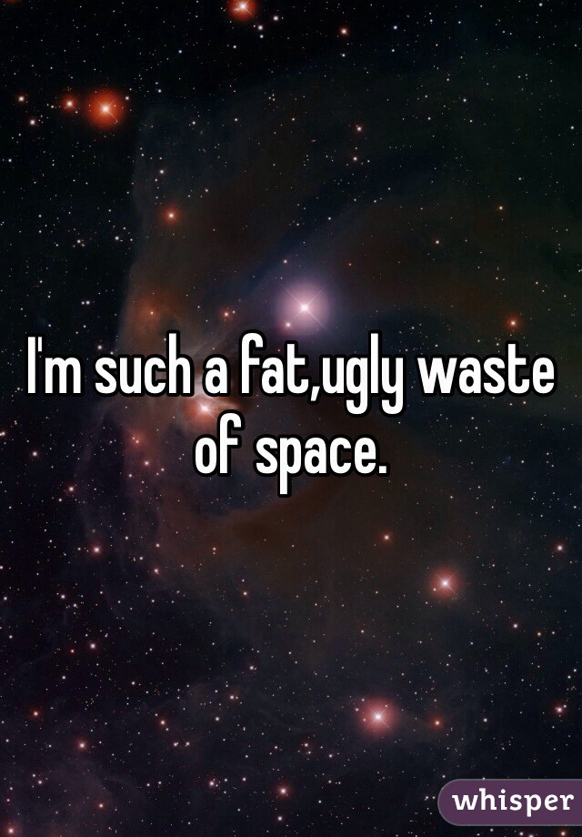 I'm such a fat,ugly waste of space.