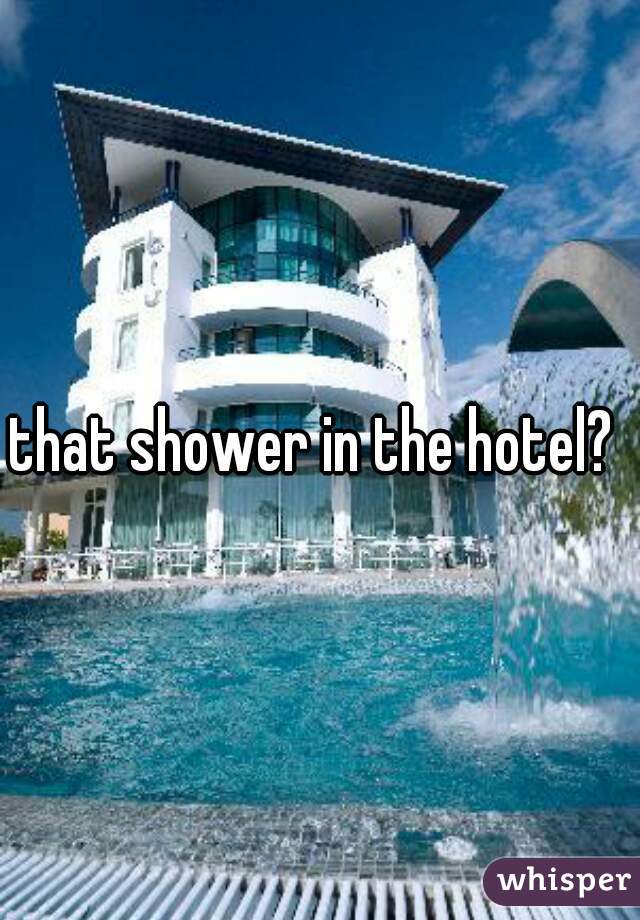 that shower in the hotel? 