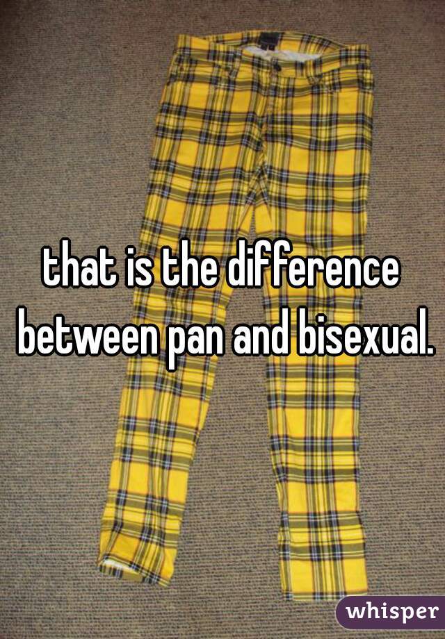 that is the difference between pan and bisexual.