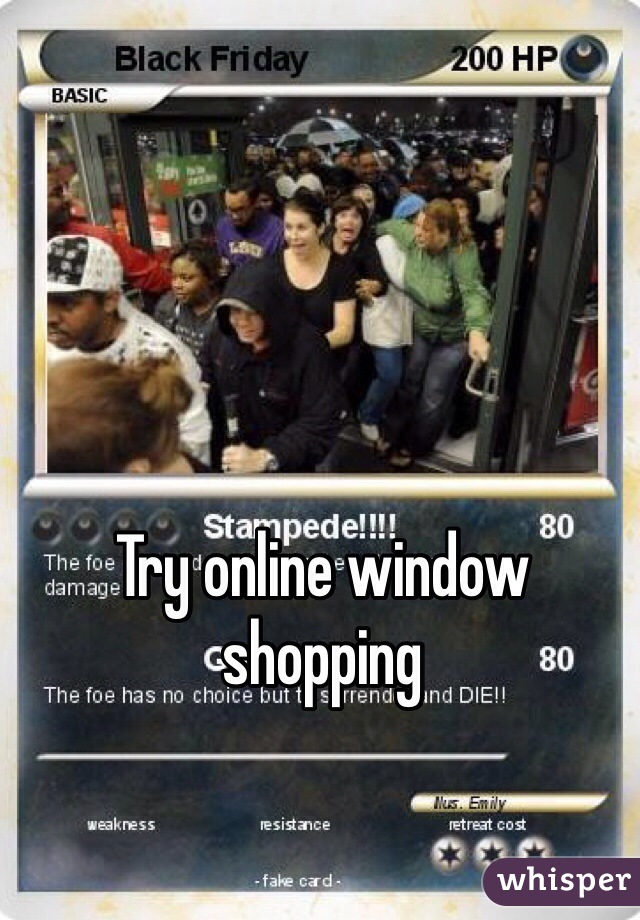 Try online window shopping