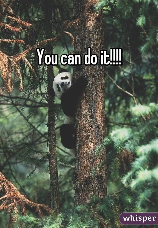 You can do it!!!!