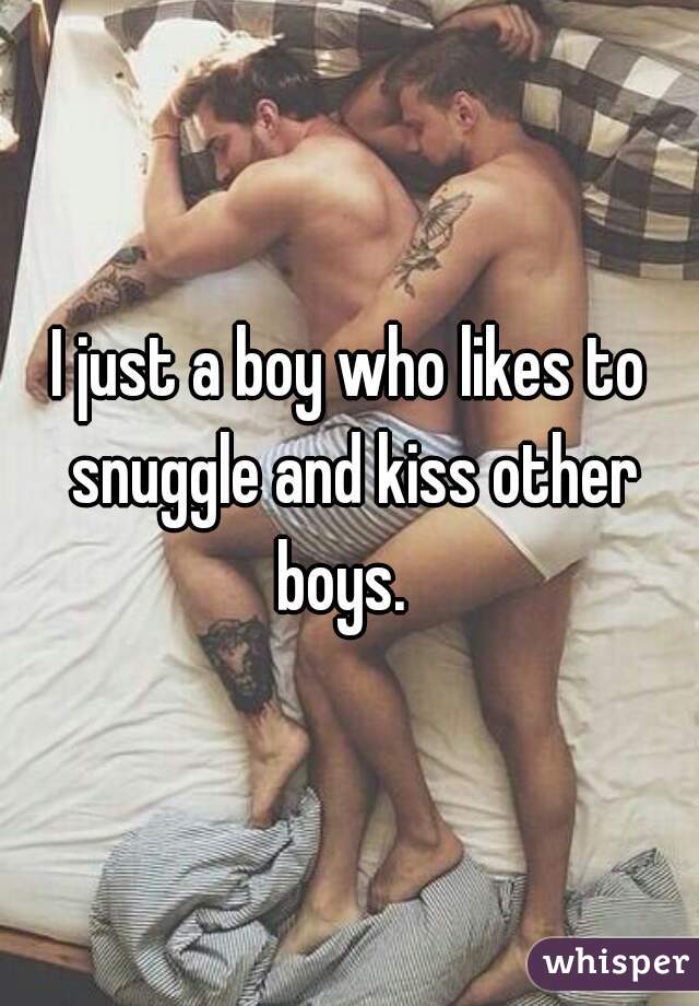 I just a boy who likes to snuggle and kiss other boys.  