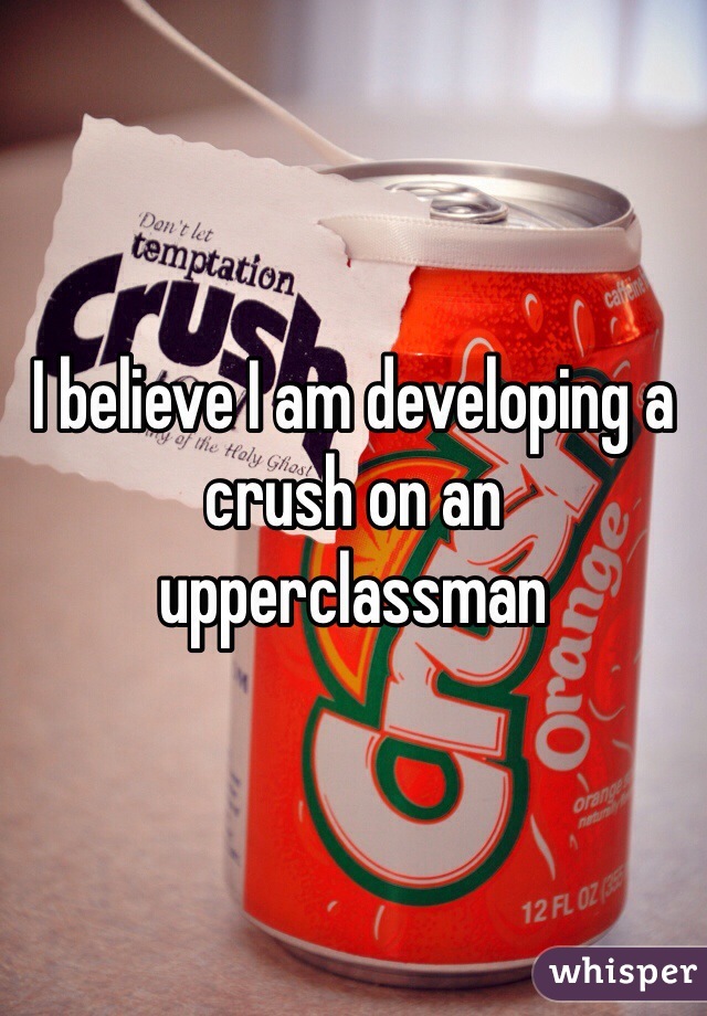 I believe I am developing a crush on an upperclassman
