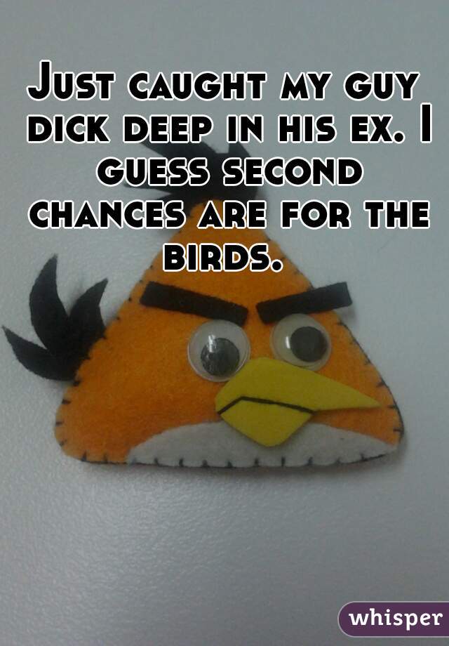 Just caught my guy dick deep in his ex. I guess second chances are for the birds. 