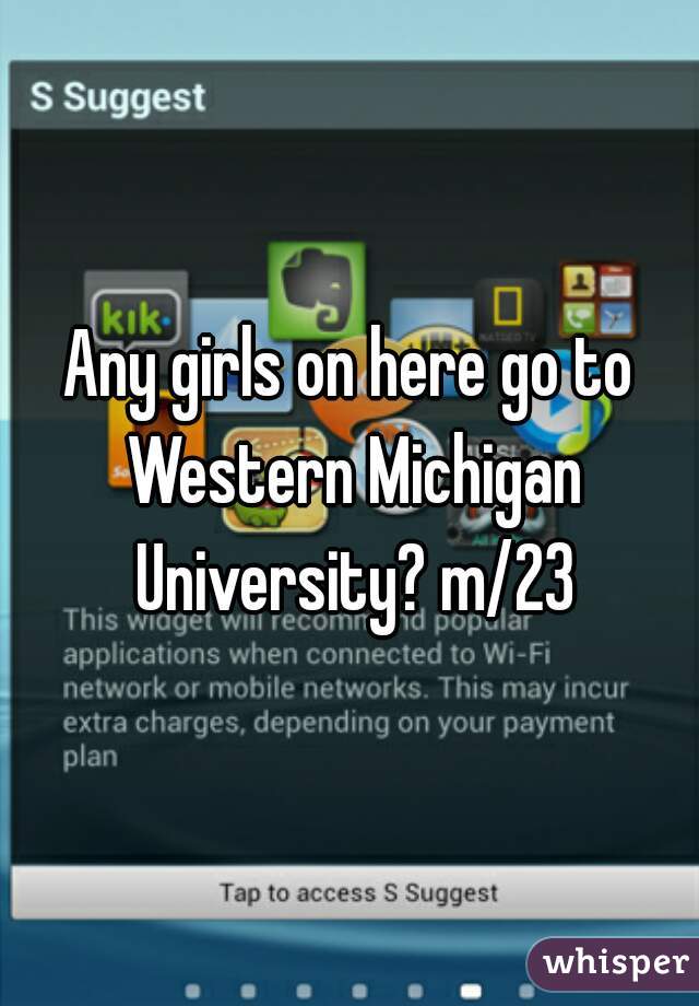 Any girls on here go to Western Michigan University? m/23
