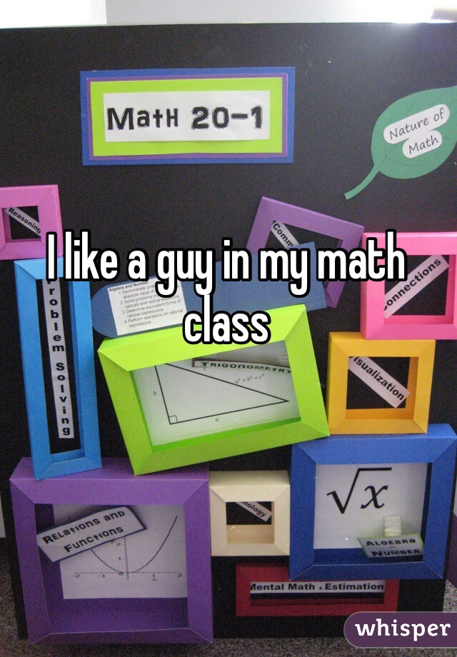 I like a guy in my math class