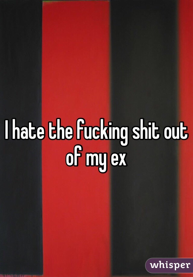 I hate the fucking shit out of my ex