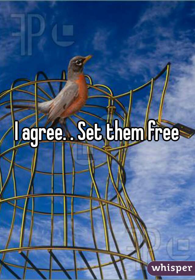 I agree. . Set them free