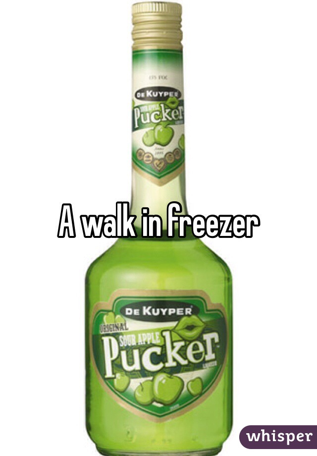 A walk in freezer 