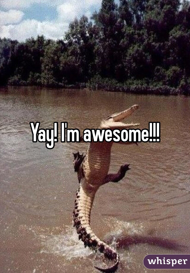 Yay! I'm awesome!!!