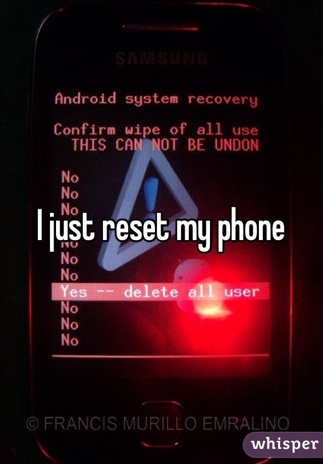 I just reset my phone 