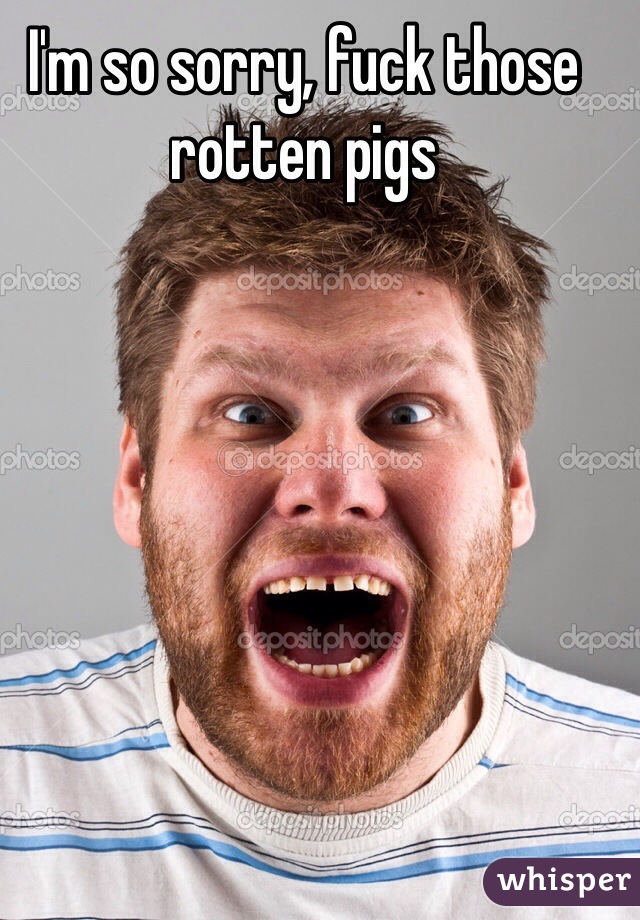 I'm so sorry, fuck those rotten pigs 