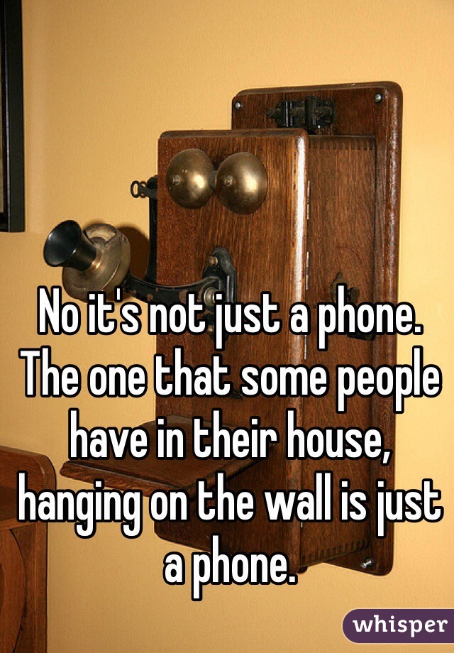 No it's not just a phone. The one that some people have in their house, hanging on the wall is just a phone. 