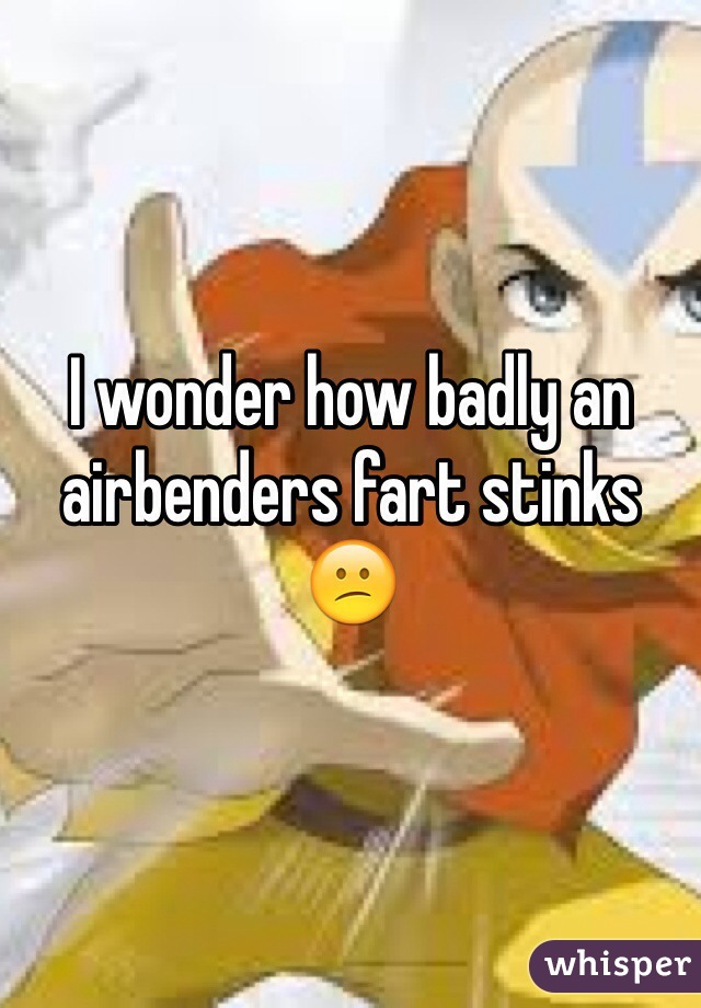 I wonder how badly an airbenders fart stinks 😕