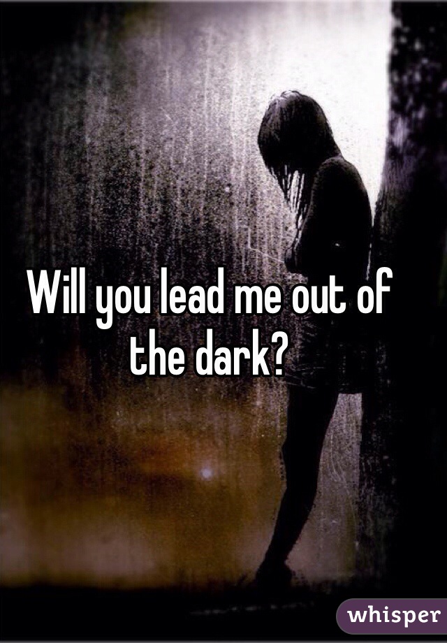 Will you lead me out of the dark? 