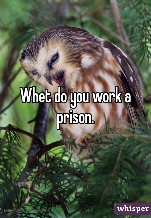 Whet do you work a prison. 