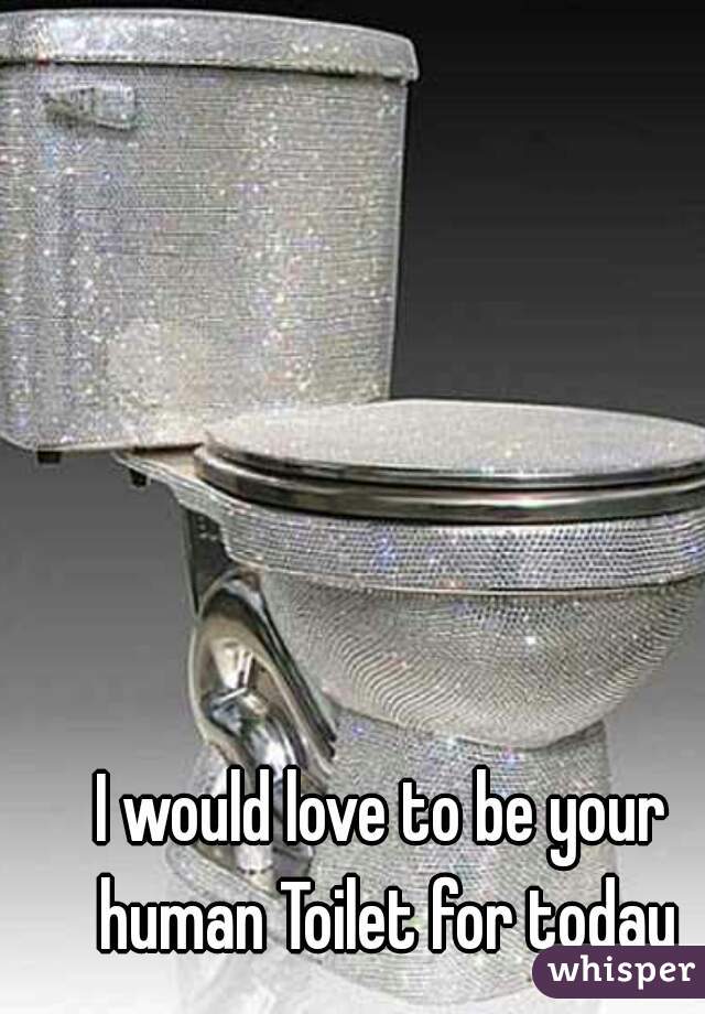 I would love to be your human Toilet for today