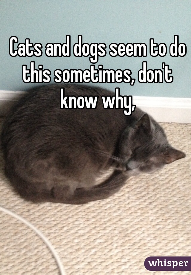 Cats and dogs seem to do this sometimes, don't know why, 